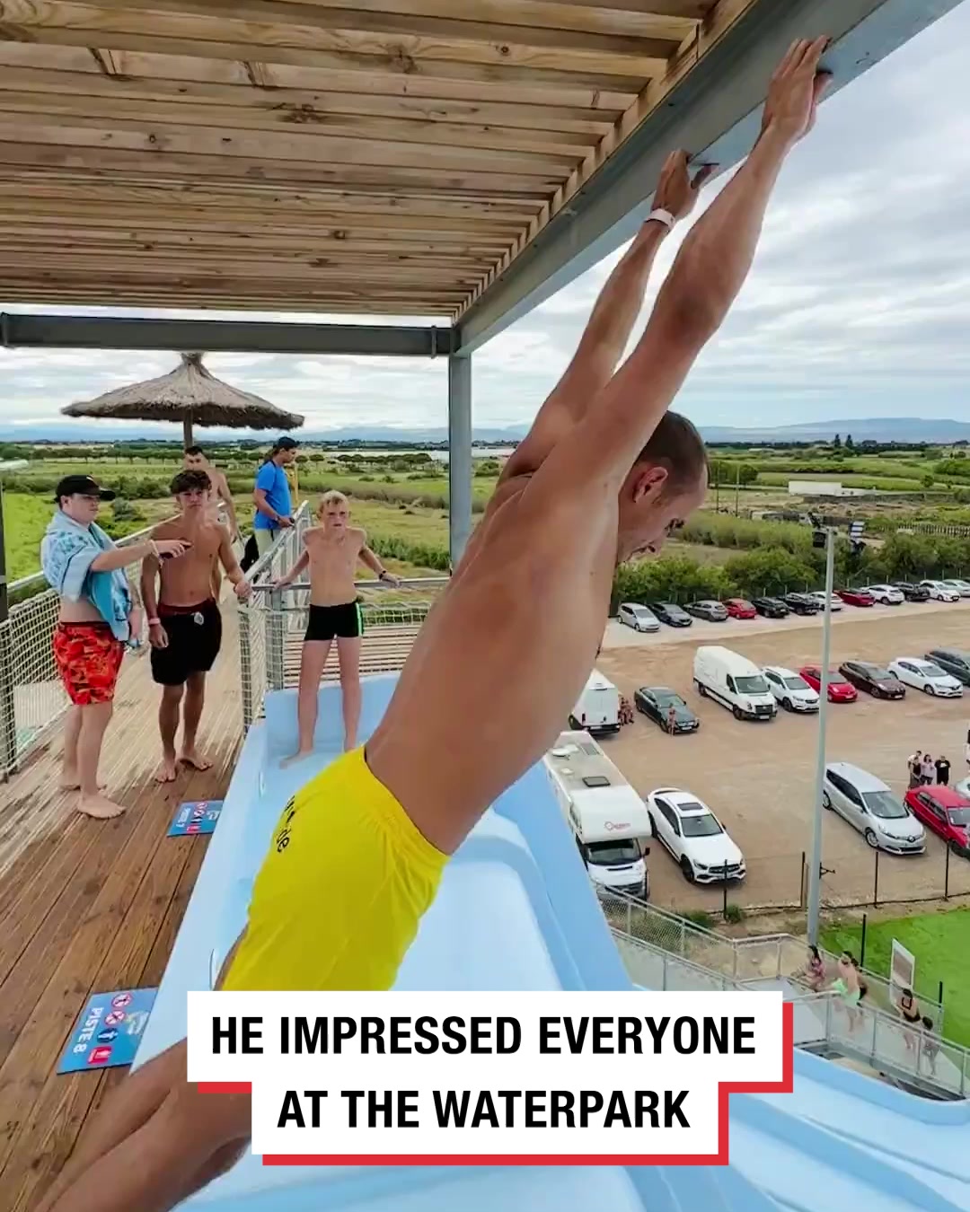 LADbible Video hub That's one way to go down a waterslide...