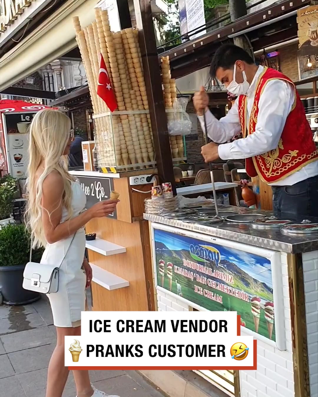 LADbible Video hub Ice cream vendor pranks customer 🍦