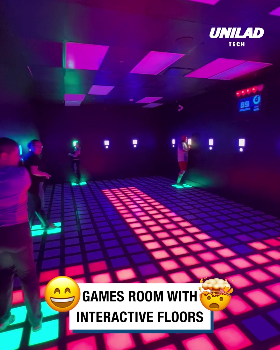 LADbible Video hub Games Room Has Interactive Floors