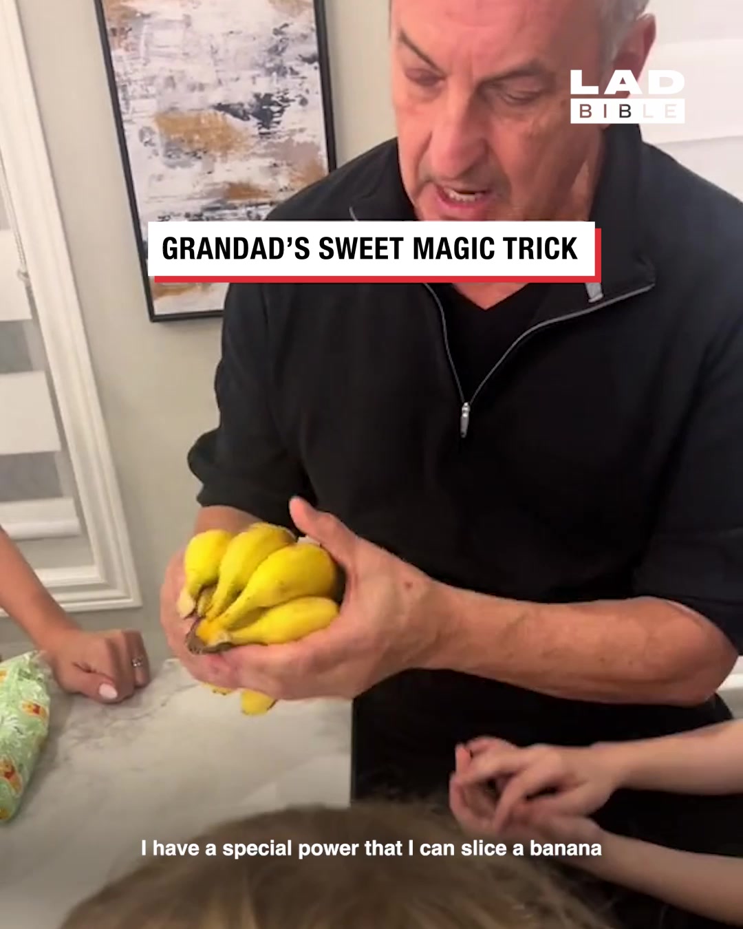 LADbible Video hub Grandpa's sliced banana magic trick