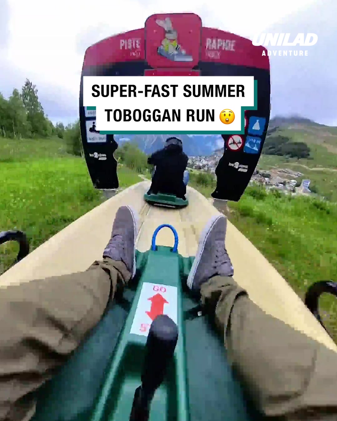 LADbible Video hub Toboggan In French Alps