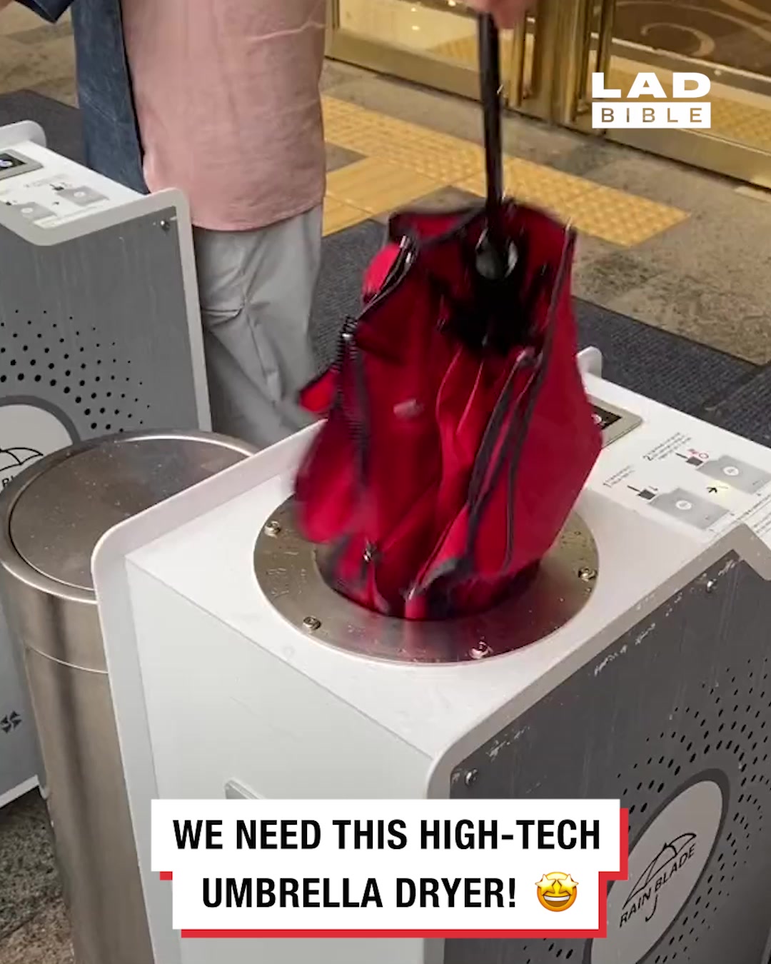 LADbible Video hub Hightech umbrella dryer