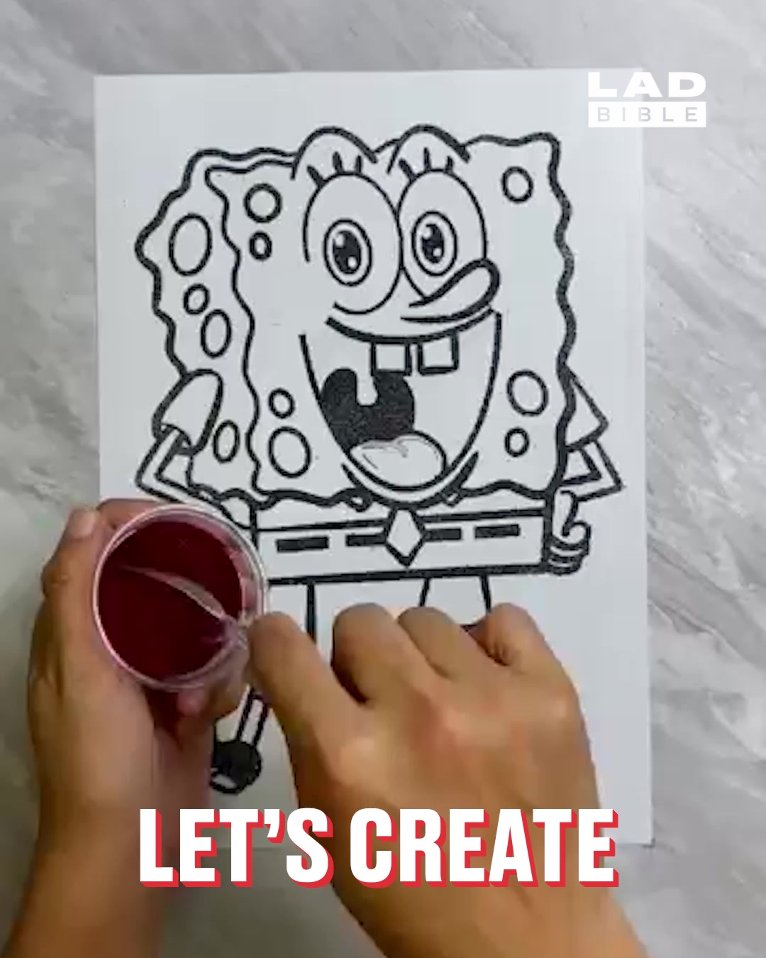 LADbible Video hub Spongebob Sand Art