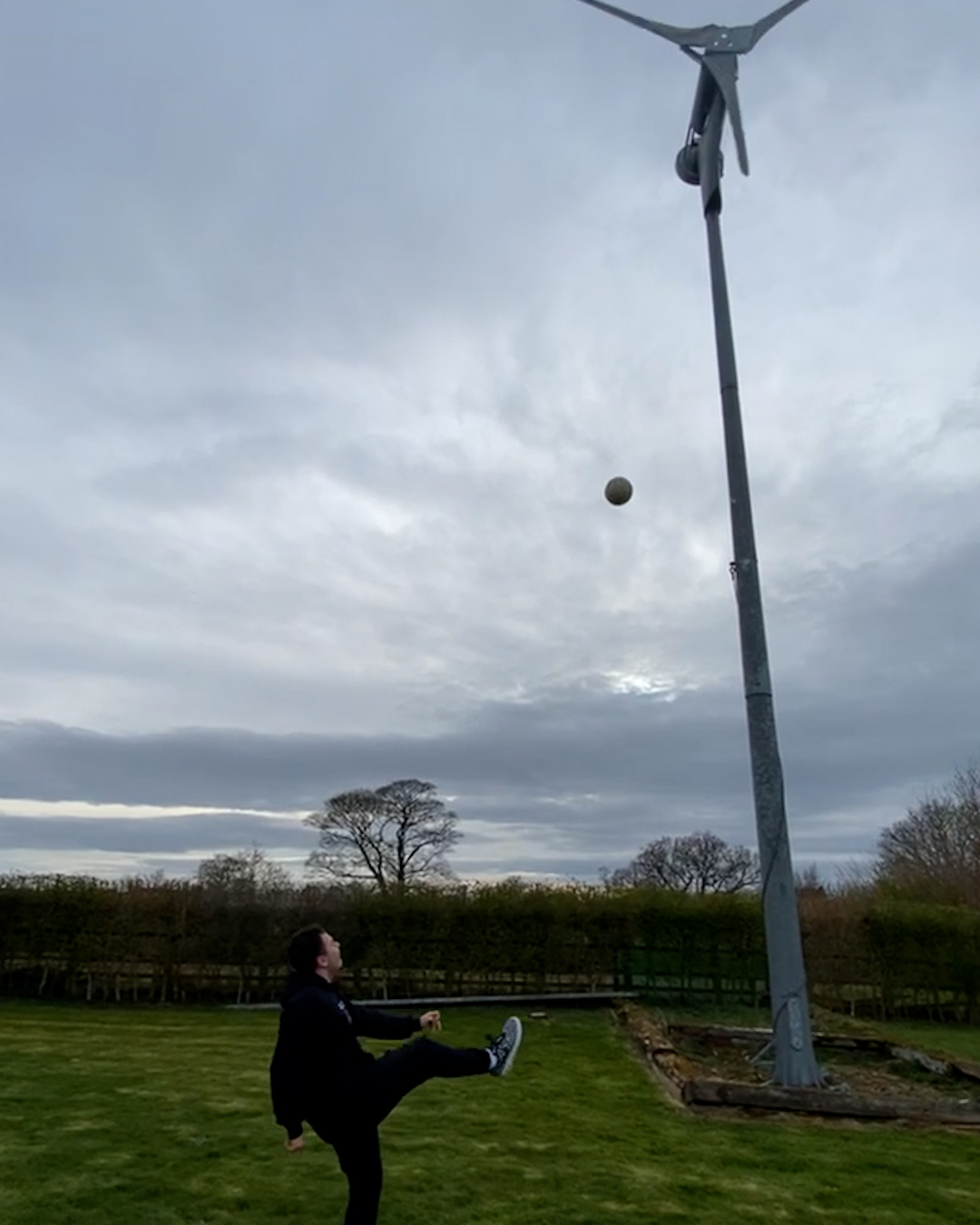 LADbible Video hub Kicking Ball into Wind Turbine Sends It Into Orbit ☄️
