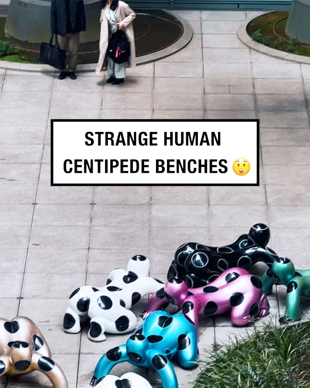 LADbible Video hub Strange 'Human Centipede' Benches In Japan